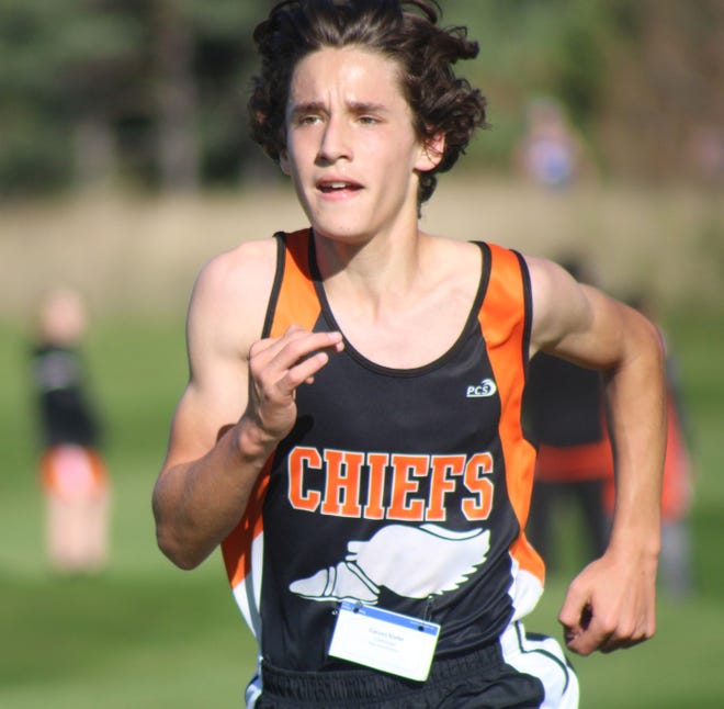 Cheboygan freshman Carson Kiefer made the All-SAC boys cross country first team after a fourth-place finish at SAC Meet No. 3 in Rudyard on Monday.