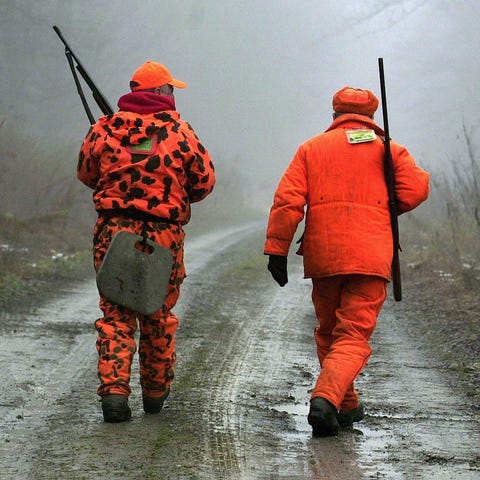 A pair of Southern Tier hunters heads into the woo