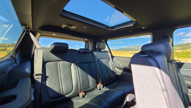 Third-row occupants in the 2023 Jeep Wagoneer L get their own sunroof.