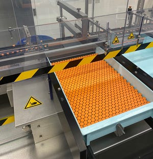 Production line of Pfizer-BioNTech Omicron BA.4/BA.5 bivalent COVID-19 vaccine vials for children ages 5 to 11 years old at Pfizer Kalamazoo.
Handout Pfizer photo