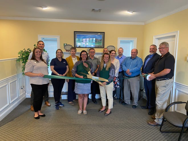 The Greater Dover Chamber of Commerce cut a ribbon to welcome the Dover Youth Softball League as a valued member.  DYSL serves softball players from his 4-year-old to his 16-year-old in the area.