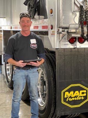 Brian Sanford, an inspector for MAC Trailer in Alliance, is one of 15 employees who completed training at Walsh University. Employees learned to use automated equipment with manufacturing and safety inspections. (Photo provided.)