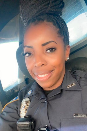This photo provided by Michael Stewart shows Myiesha Stewart, his daughter. Myiesha Stewart, a police officer in Greenville, Miss., was shot to death on duty in Greenville on Tuesday, Oct. 11, 2022.