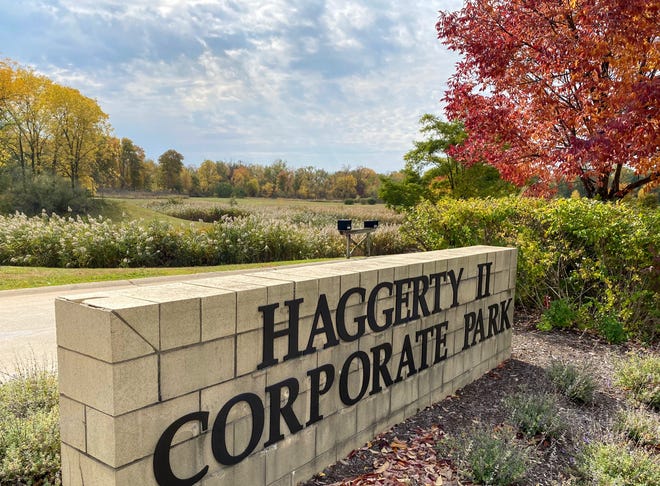 Two industrial buildings are planned for the vacant lot in the distance to the south of the Haggerty II Corporate Park in southern Canton Township.