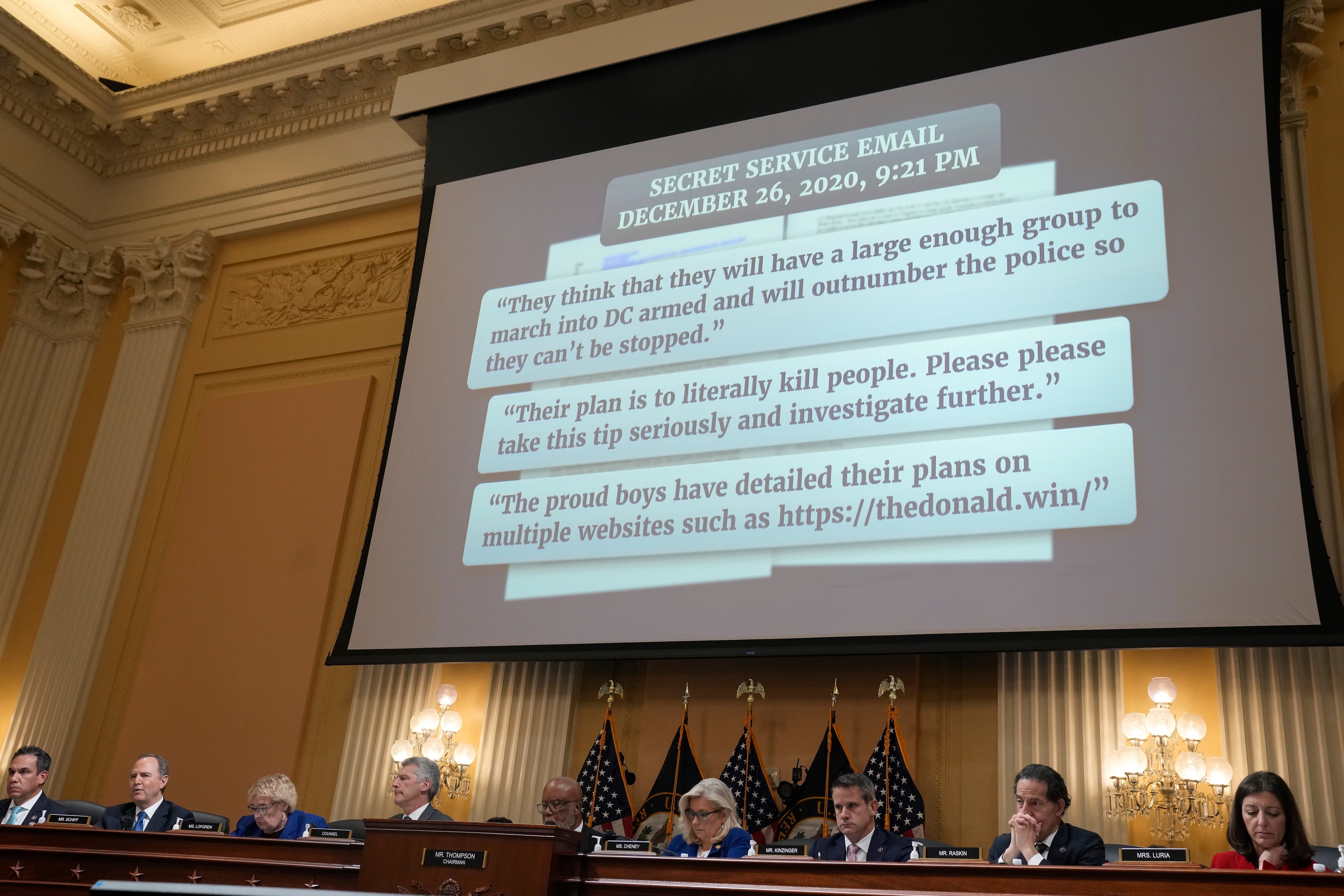 Trump subpoenaed, Secret Service warnings revealed Jan. 6 committee