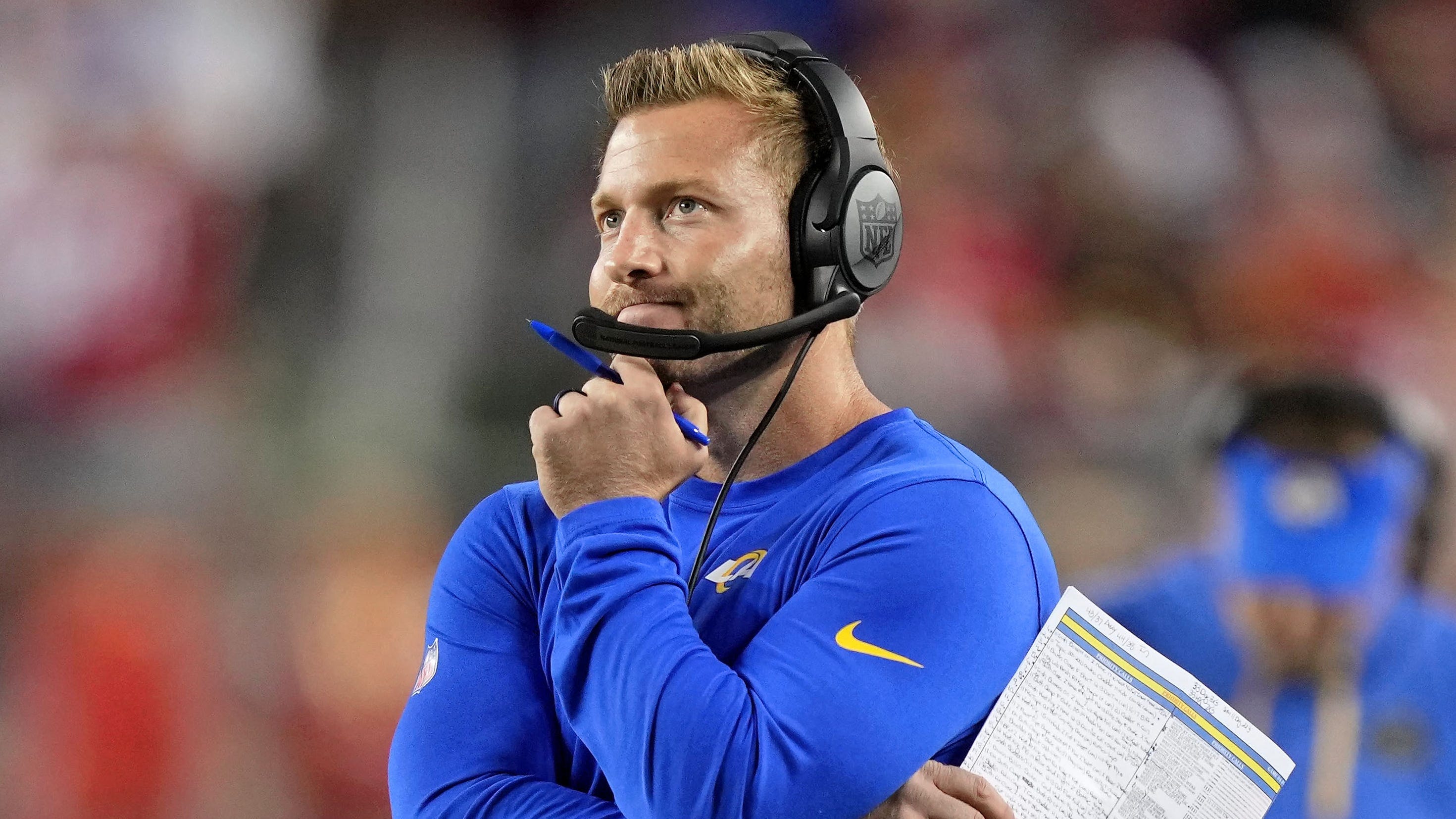 velstand Afsnit Rodeo Sean McVay gets hit in the face by his own player