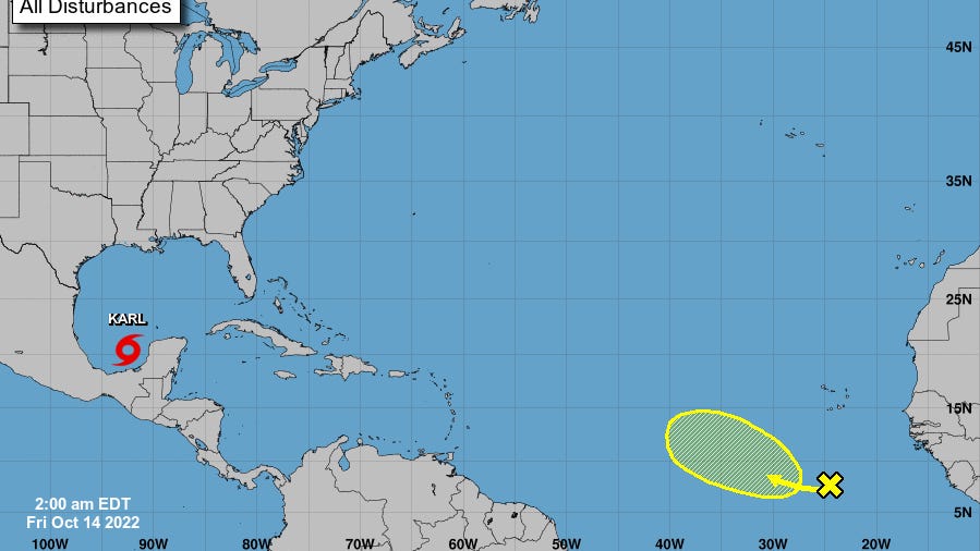 Tropical Storm Karl stronger as NHC watches eastern tropical wave