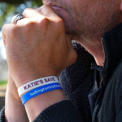 Steve Meyer wears wristbands to honor the memory o
