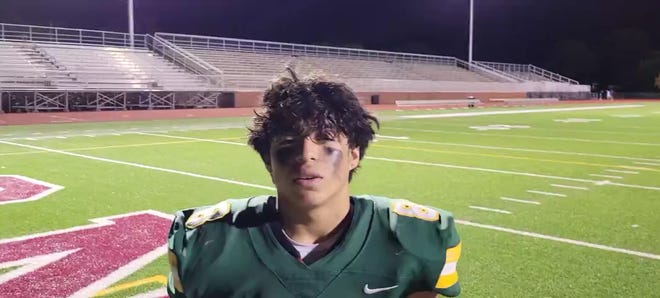 Salina South running back Ian Andalon, who rushed for 150 yards, talks about the Cougars' loss to Goddard Eisenhower.