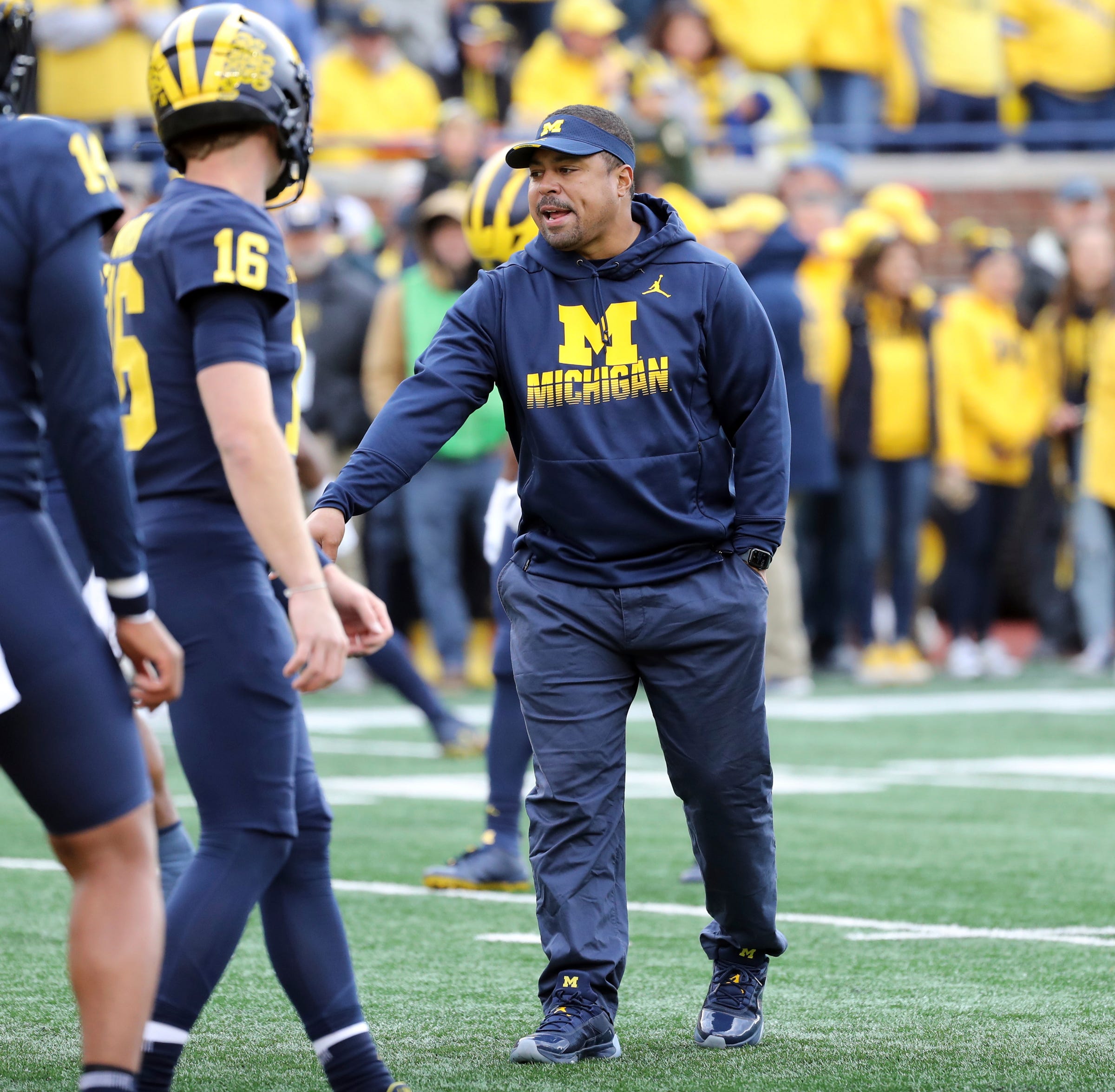 Michigan football's MIke Hart back on sidelines vs. Penn State Michigan football's MIke Hart back on sidelines vs. Penn State
