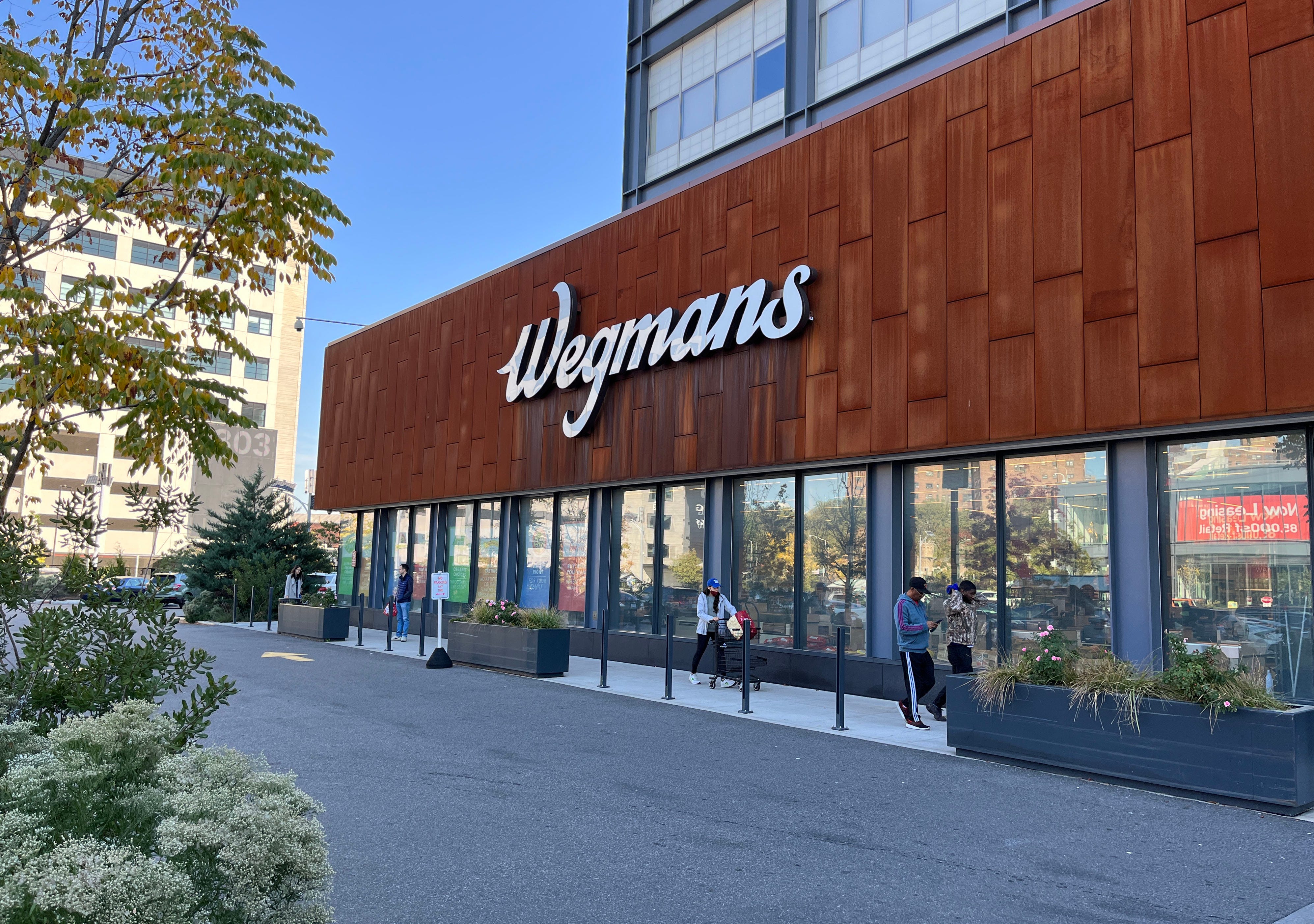 The exterior of the Wegmans on Flushing Avenue in Brooklyn, photographed Oct. 15, 2022.