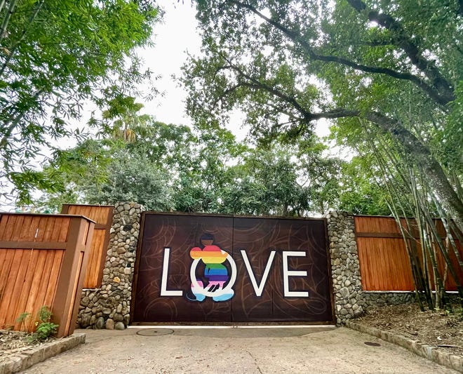 A gate at Disney World's Animal Kingdom this summer.