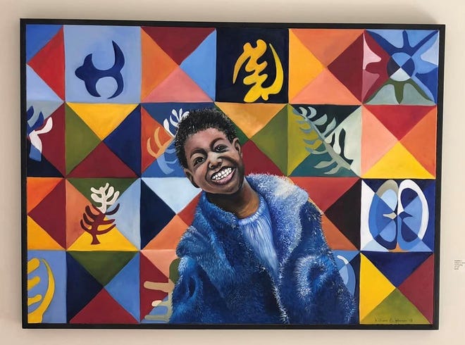 Oil Painting "Freedom I" by William E. Johnson, a Virginia State University Department of Art & Design faculty member, on exhibit at The Perkinson Center for the Arts and Education in Chester, Va. through November 20, 2022.