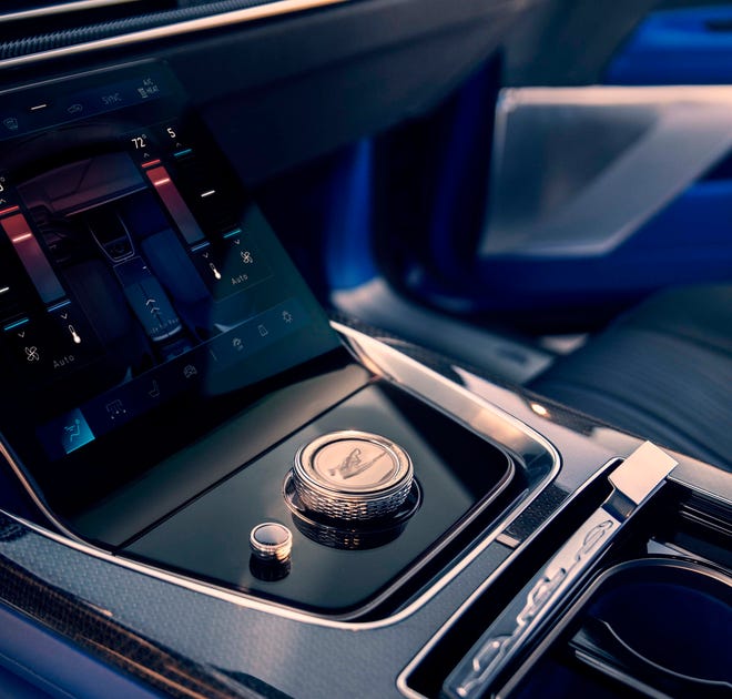 The bejeweled rotary screen controller on the 2024 Cadillac Celestiq EV.