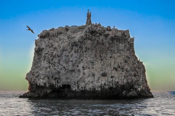 A notable landmark is Piedra Blanca, the Virgin Rock, standing in the sea in front of San Blas. An image of the Nuestra Señora del Rosario Virgin is said to appear on the rock. This image acts as the sailors' patron and protects anglers and all those who sail to sea.