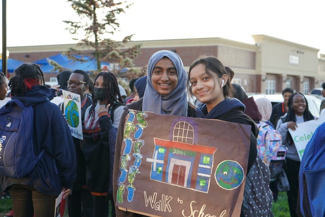 Thomas Edison EnergySmart Charter School celebrated Walk to School Day.