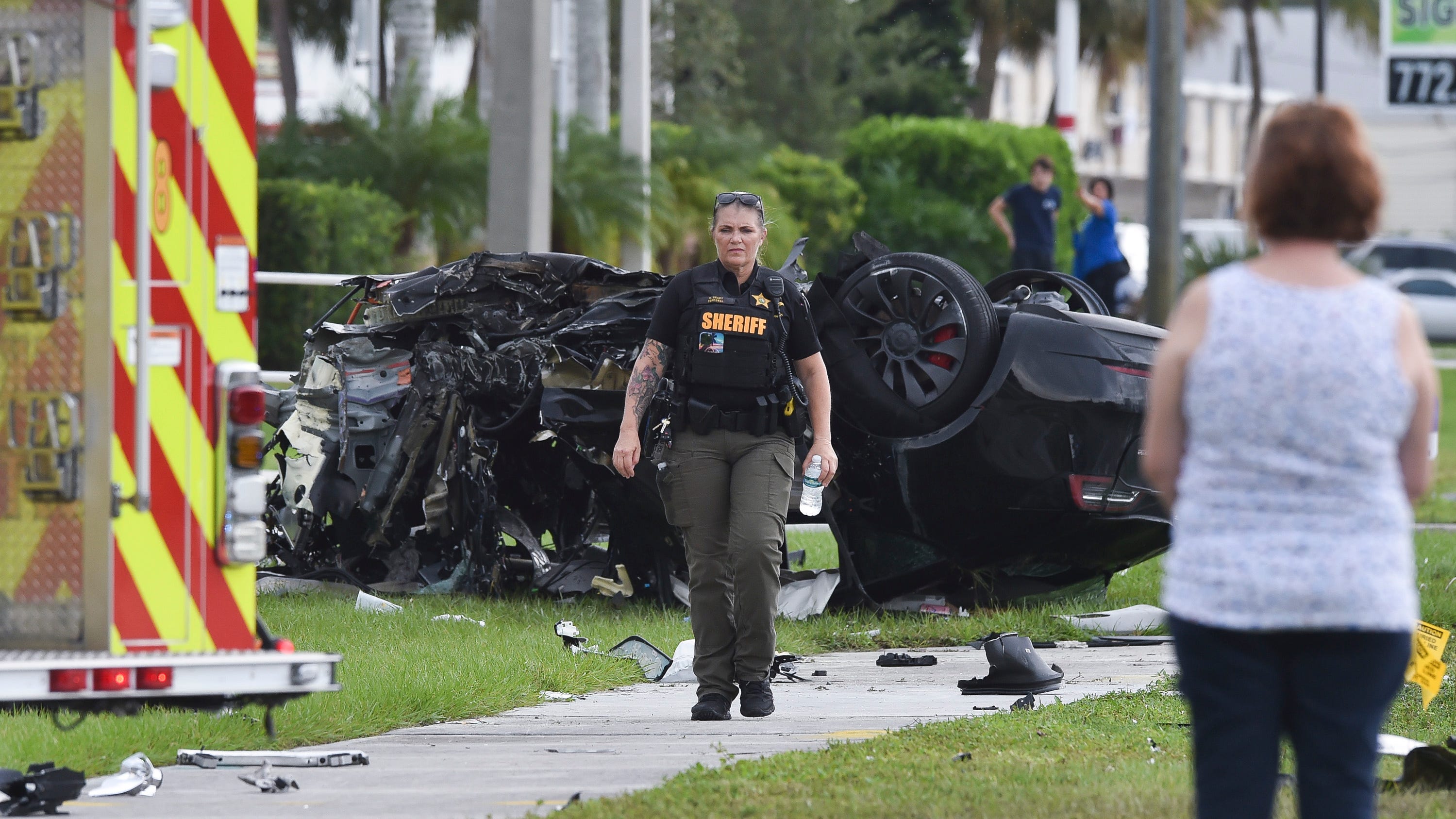 The crash is by Baker Road and U.S. 1 in Martin County