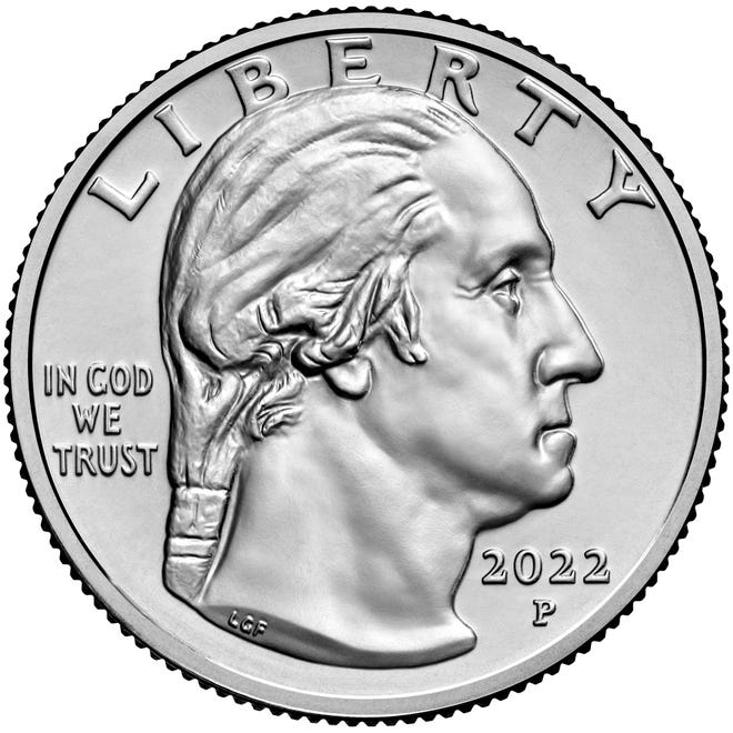 The obverse of the new quarter design.