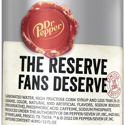 Dr Pepper's bourbon flavored fansville reserve. Th