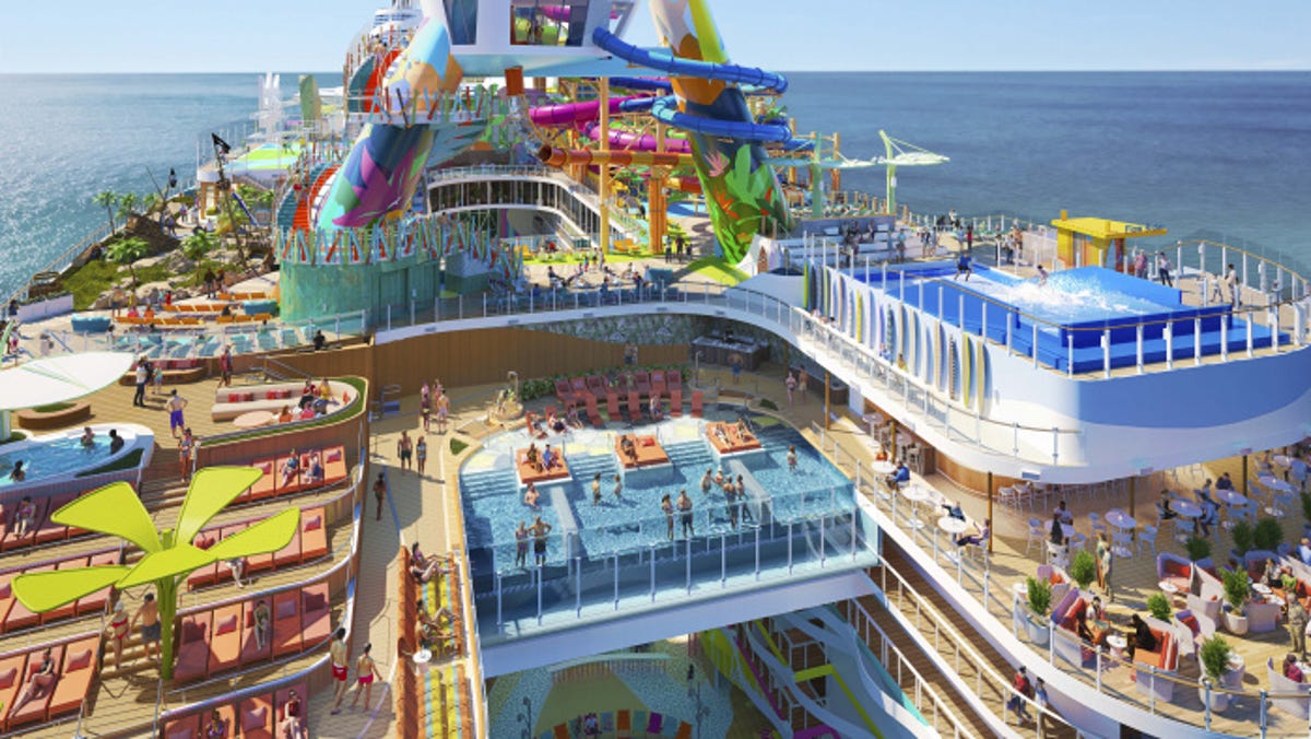 Tucked away on Icon of the Seas, The Hideaway combines the good vibes of beach club scenes around the world and uninterrupted ocean views. At the center of it all is the first suspended infinity pool at sea, surrounded by a multilevel terrace, whirlpools, a variety of seating and dedicated bar.