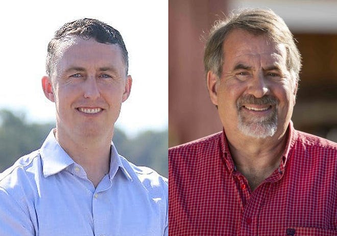 Candidates in the race for U.S. Representative, District 1: Challenger Max Steiner, left and incumbent Doug LaMalfa.