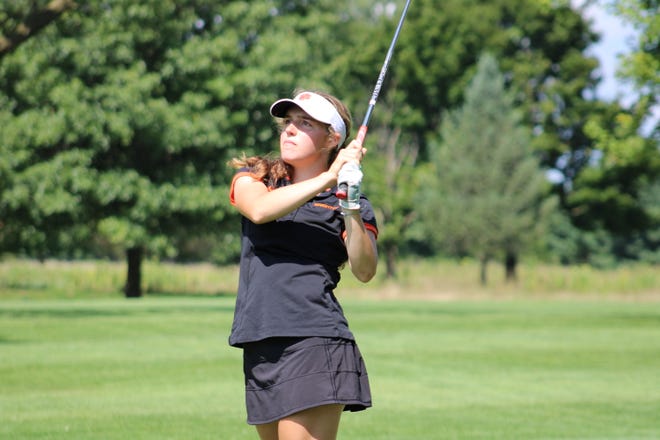 Junior Lauren Forcier placed 18th in the state Division 1 golf tournament in Battle Creek, leading Brighton to a second-place finish.