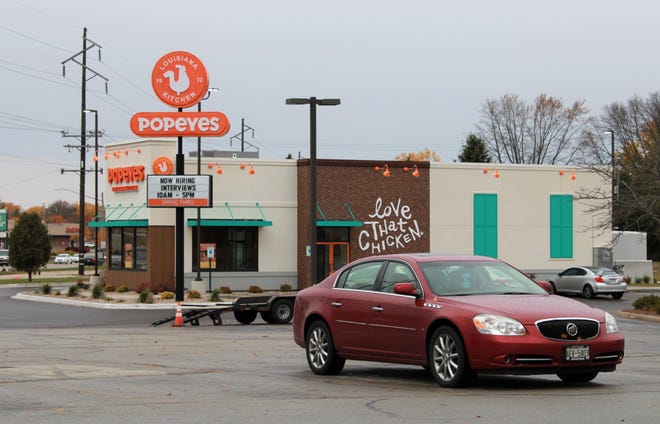 Popeyes east side location at 1979 Main St. is shown Tuesday in Green Bay. The restaurant is the chain's second location in the city and its owner is aiming to open in November.