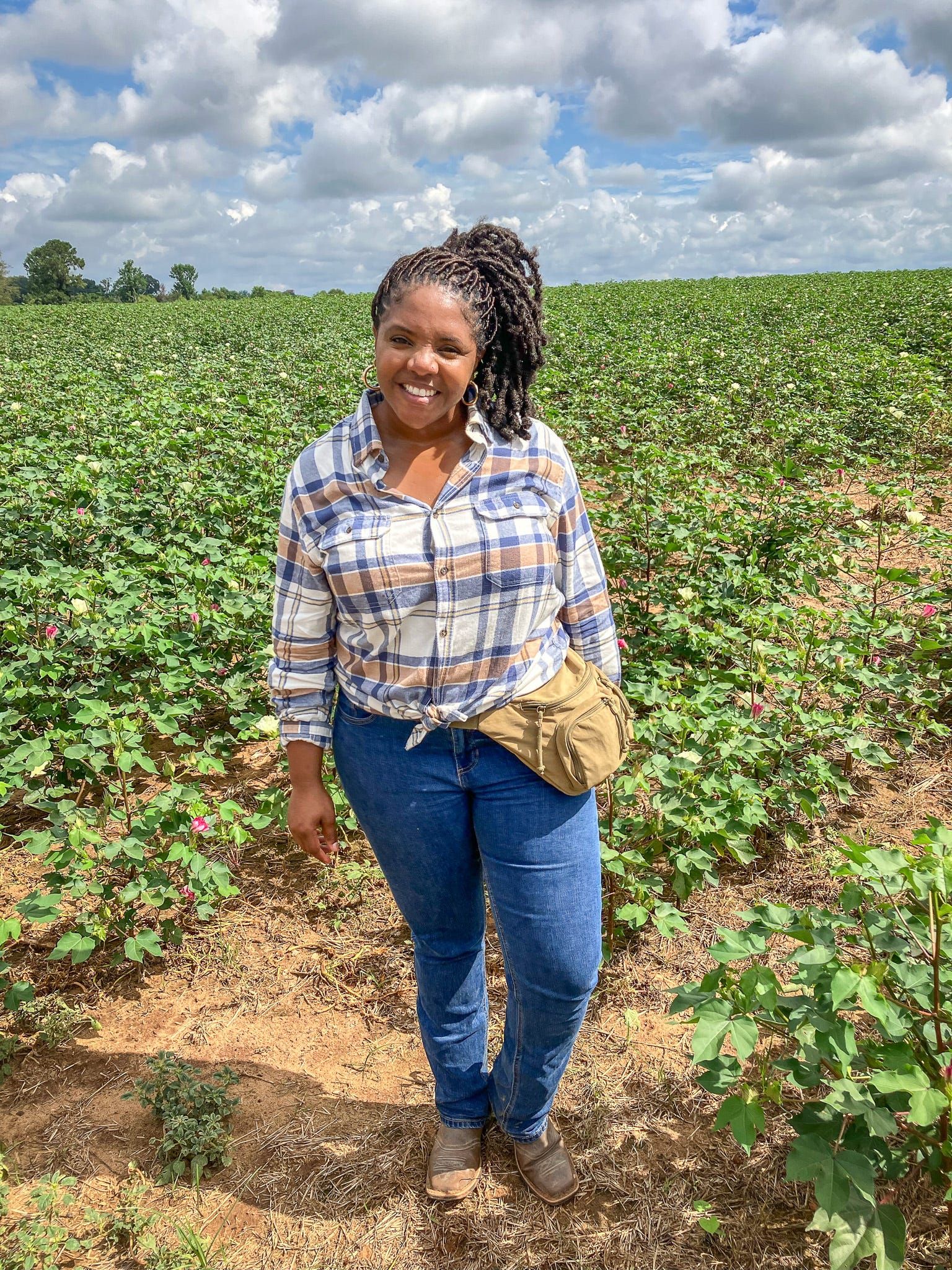 Christi Bland works with her father as a row crop farmer in Mississippi.