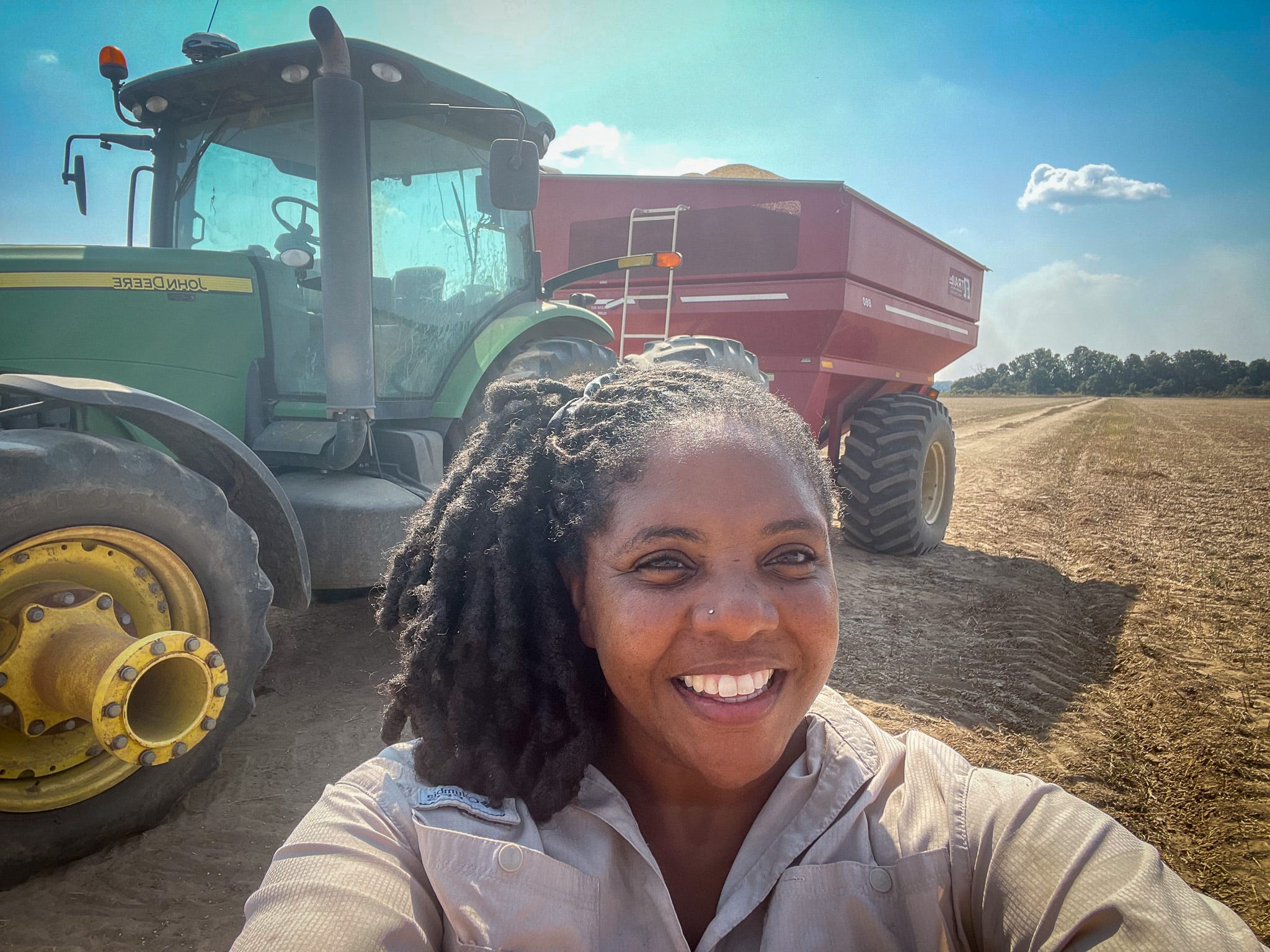 Christi Bland works with her father as a row crop farmer in Mississippi.