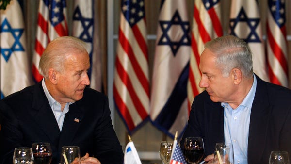 U.S. Vice President Joseph Biden, left, and Israel