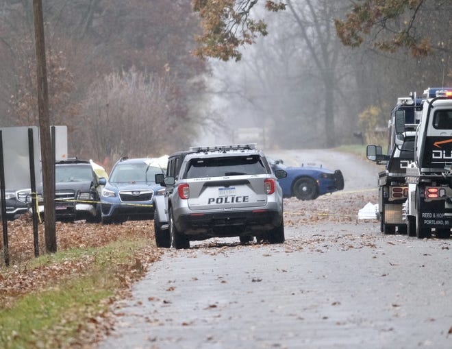 Michigan State Police, Eaton County Sheriff's Office deputies and Eaton Rapids police were at a scene Wednesday morning where two people were found dead with gunshot wounds.