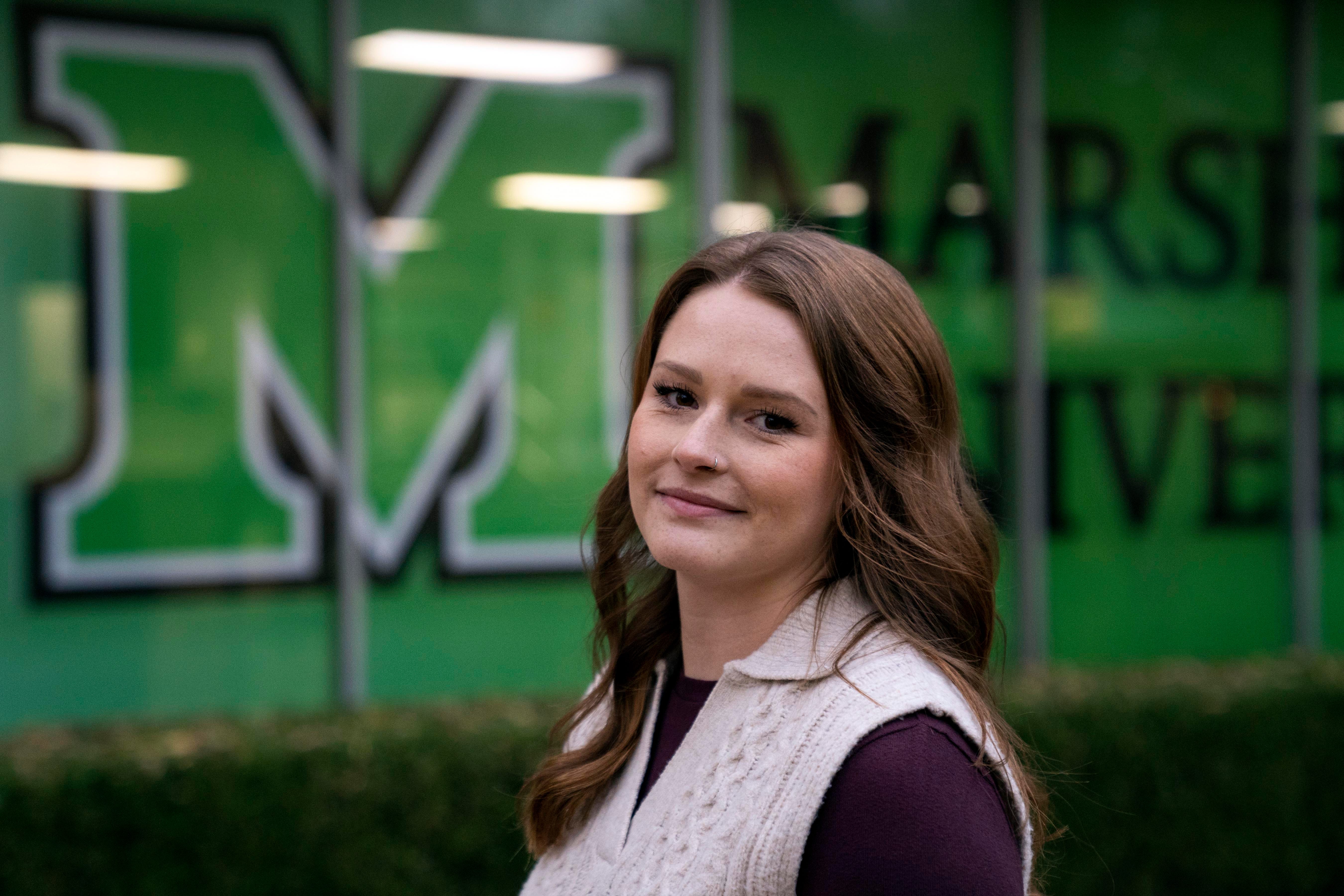 Ripley Haney poses for a portrait at Marshall University on October 20, 2022.