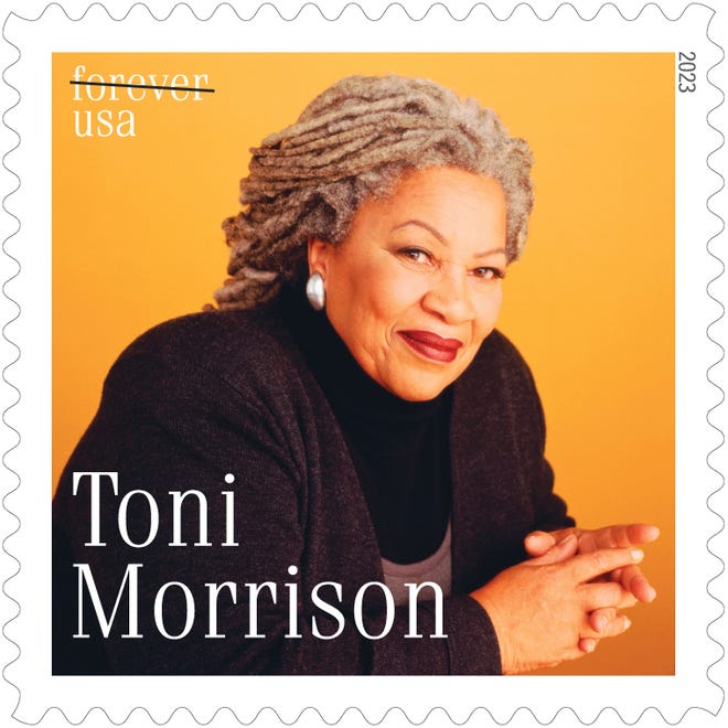 U.S. Postal Service's 2023 forever stamp design honoring late author Toni Morrison.