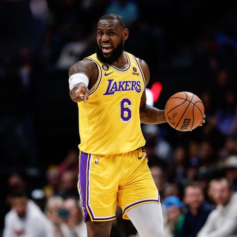 Los Angeles Lakers forward LeBron James during the