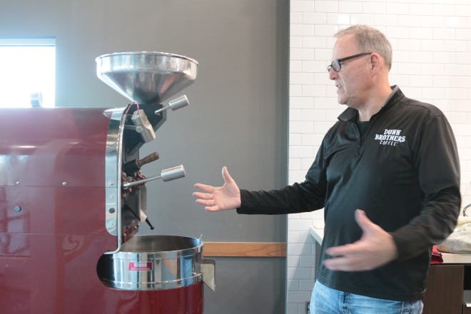 Mick Thares, owner of the soon-to-be-open Dunn Brothers Coffee shop in Aberdeen explains the in-house roasting process that makes Dunn Brothers Coffee unique.