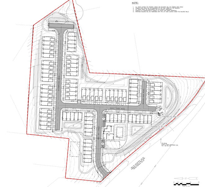 A map of Christ School Townhomes, an 84 unit development that may be coming to Arden if approved by the county's Board of Adjustments on Nov. 9.