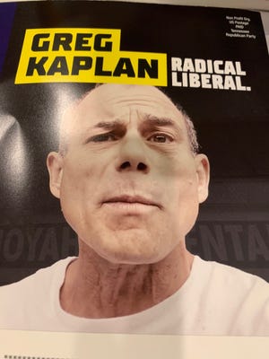 Republican Party mailer contains a distorted photo of District 18 House candidate Greg Kaplan.