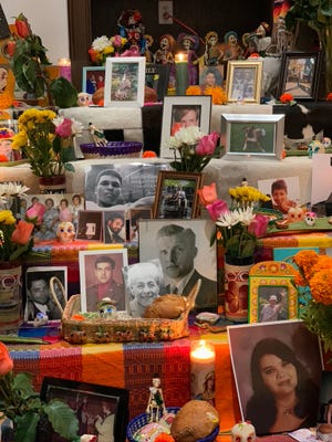 The ofrenda, or altar, at Noche Mexican BBQ in 2019, celebrating Dia de los Muertos, or Day of the Dead.