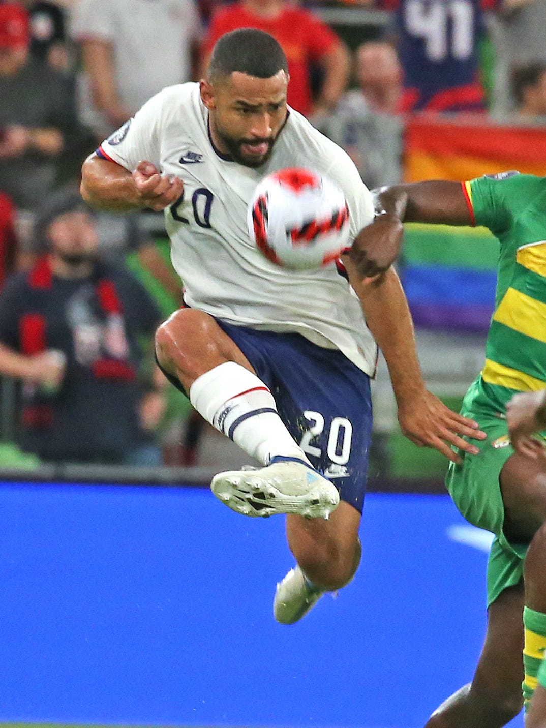 An action image of Cameron Carter-Vickers  playing soccer.