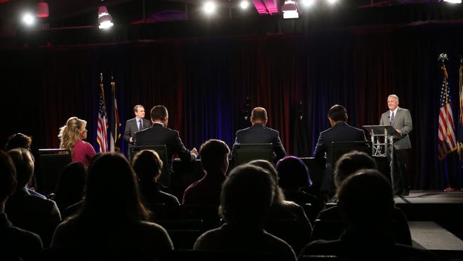 Sen. Michael Bennet and Republican challenger Joe O'Dea debated during a 9News event held at Colorado State University in Fort Collins, Colo., on Friday, Oct. 28, 2022.