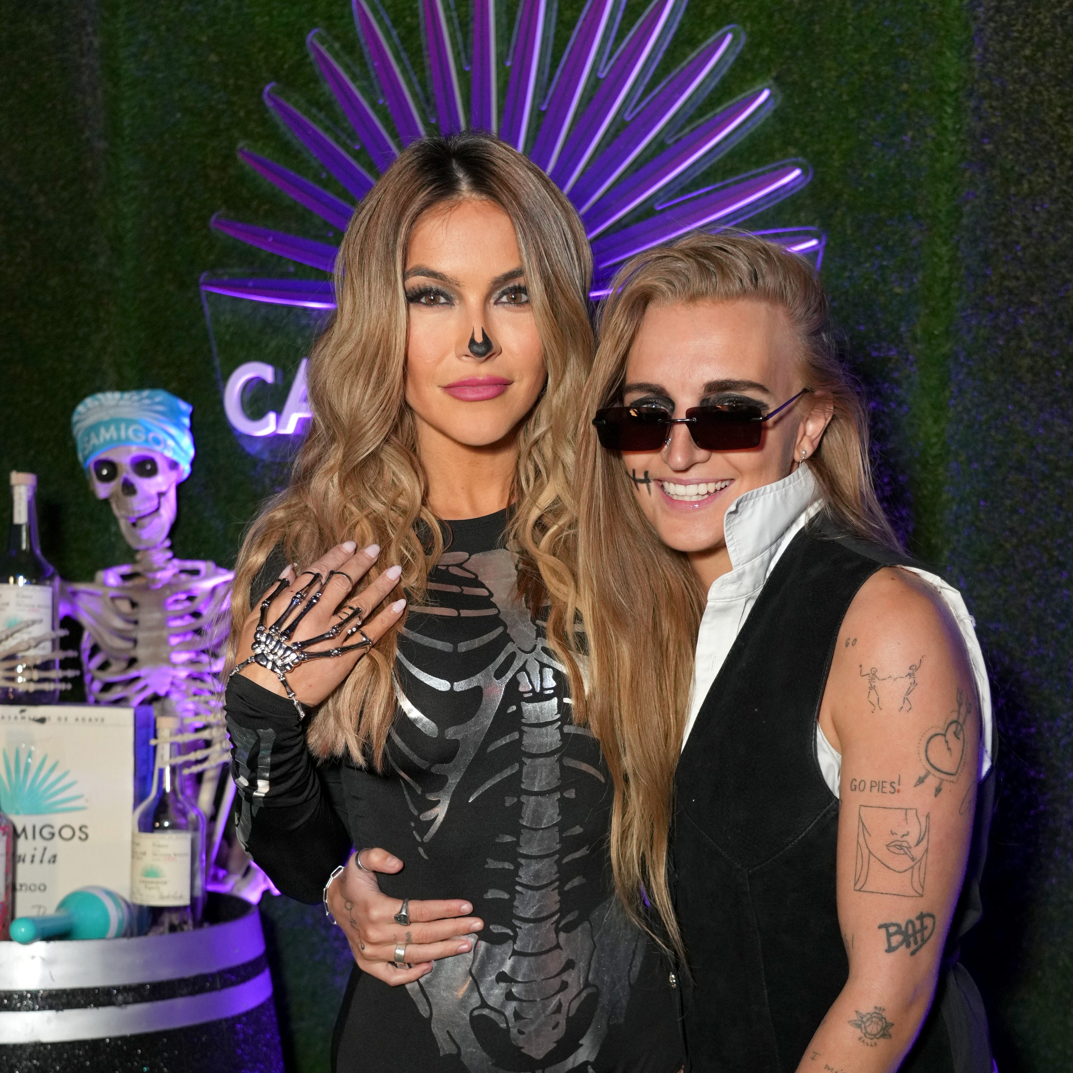 BEVERLY HILLS, CALIFORNIA - OCTOBER 28: (L-R) Chrishell Stause and G Flip attend the Casamigos Halloween Party Returns in Beverly Hills on October 28, 2022 in Beverly Hills, California. (Photo by Kevin Mazur/Getty Images for Casamigos)