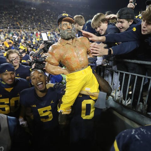 The Wolverines reclaimed the Paul Bunyan Trophy af