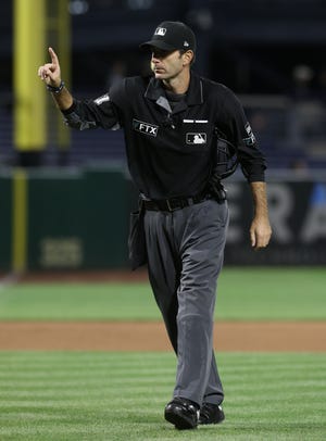Umpire Pat Hoberg called a perfect play behind the plate in Game 2 of the World Series, making the call with precision on 129 shots taken during the game between the Phillies and the Astros.