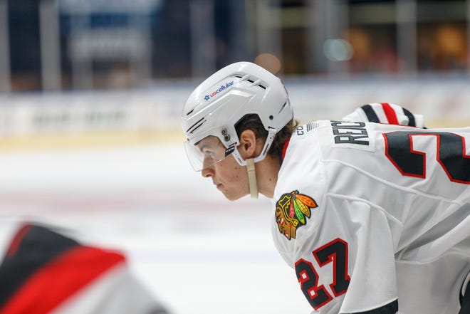 Rockford forward Lukas Reichel has been on a fast-track to the NHL, but is being slowed down by the rebuild of the Chicago Blackhawks.