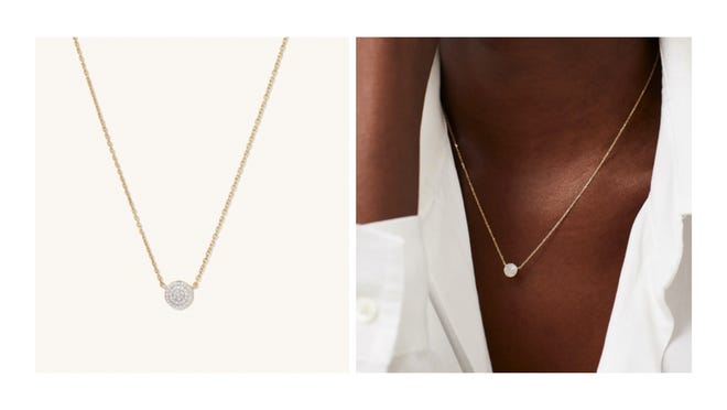 Best gifts for women: Mejuri pavé diamond necklace