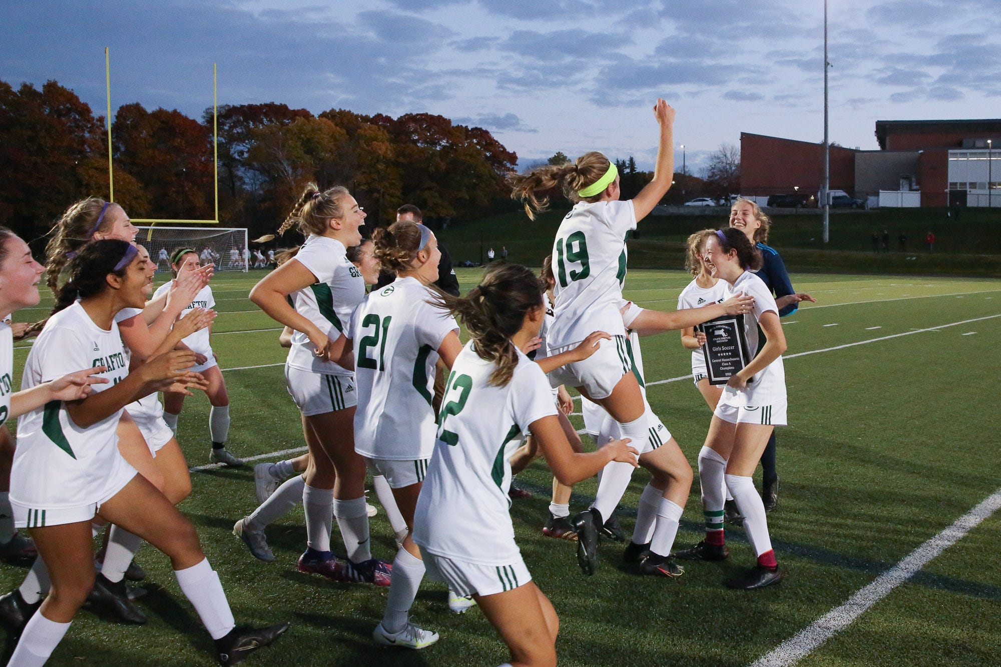 Grafton’s Bridget Kennedy scores only goal against Algonquin in CMADA Class A final