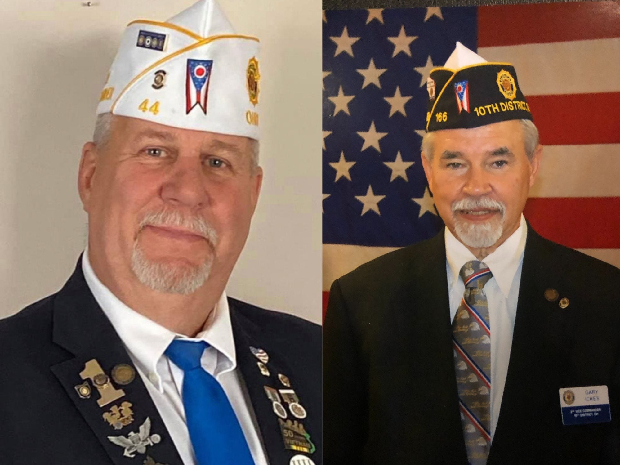Bradley A. Teis Sr. (left) and Gary L. Ickes (right) will be honored Nov. 11 as Veterans of the Year by the Greater Canton Veterans Service Council. Teis died Aug. 3. His widow, Roxanne, will accept the recognition.