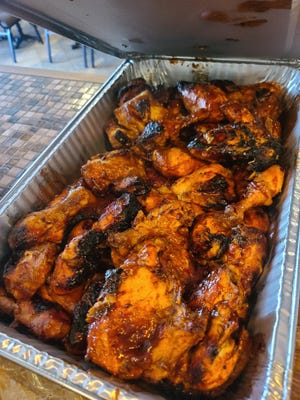 Barbecue chicken legs from Simply Southern in Belmar.