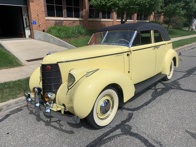 The Studebaker National Museum acquired this 1938 Studebaker State Commander convertible sedan in 2022. This car is one of only 224 produced for the 1938 model year and is one of less than a half dozen known to survive.