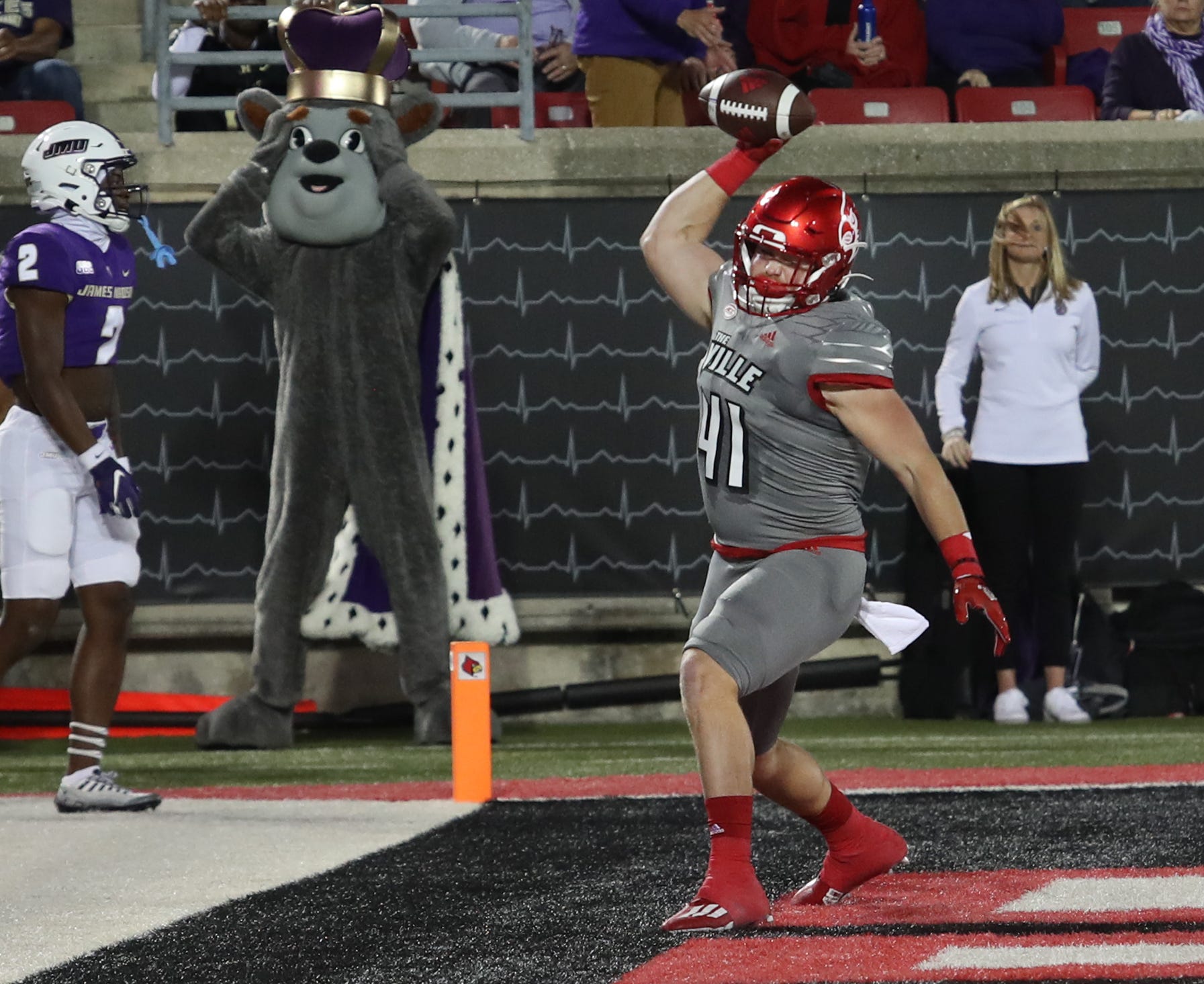Louisville football bowl eligible after pounding James Madison